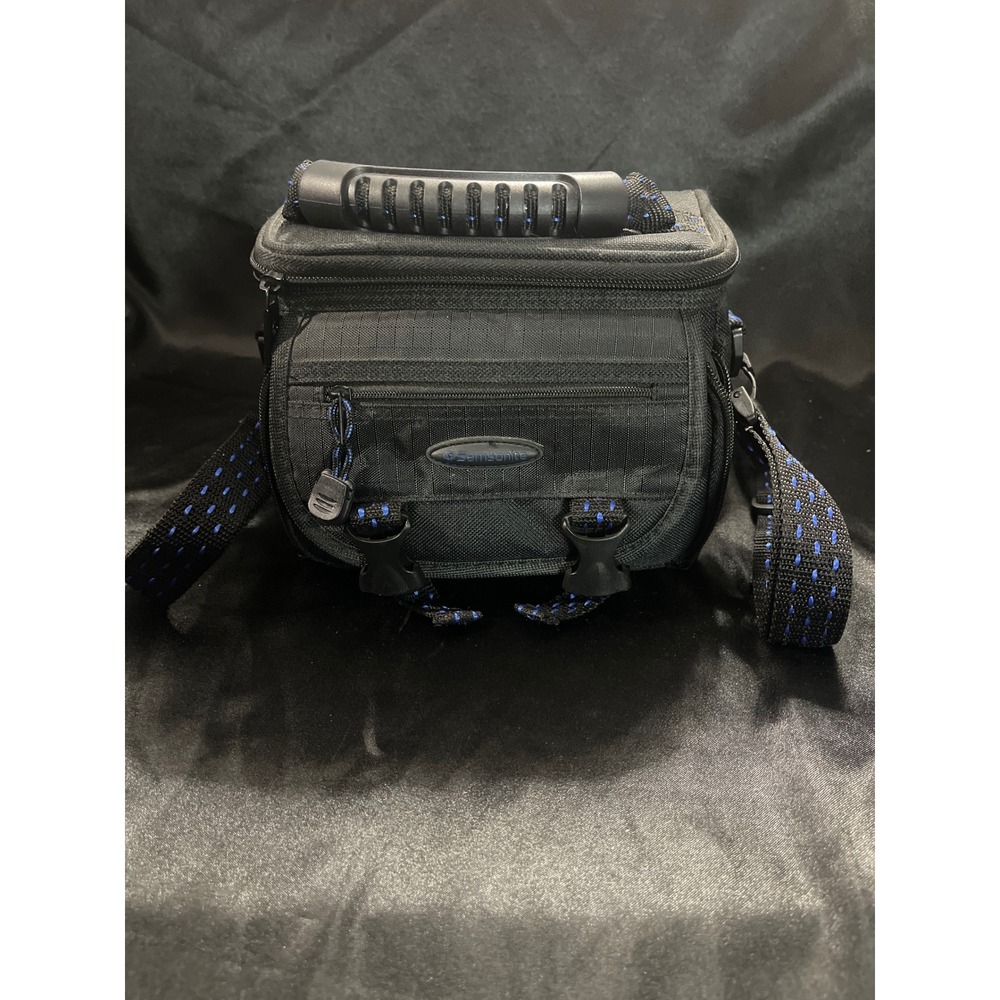 Samsonite‎ Camera Bag Black Blue Padded Shoulder Strap Case Ballistic Nylon